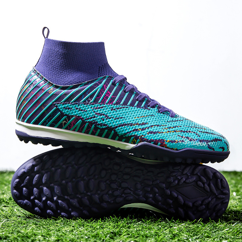 Football High Top 2024 Autumn New Camo Boys' Professional Training Long Broken Nail Large Sports Shoes_voghion.com