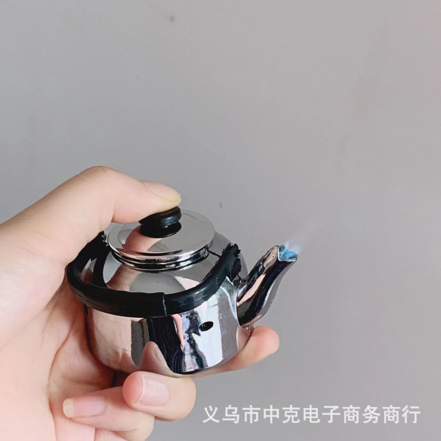 QF007A茶壶充气打火机直冲创意个性茶壶模型充气直冲打火机批发