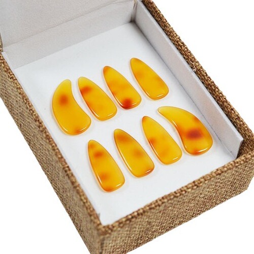 Wholesale mother of pearl guzheng nails, professional double-sided curved adult and children examination guzheng nails