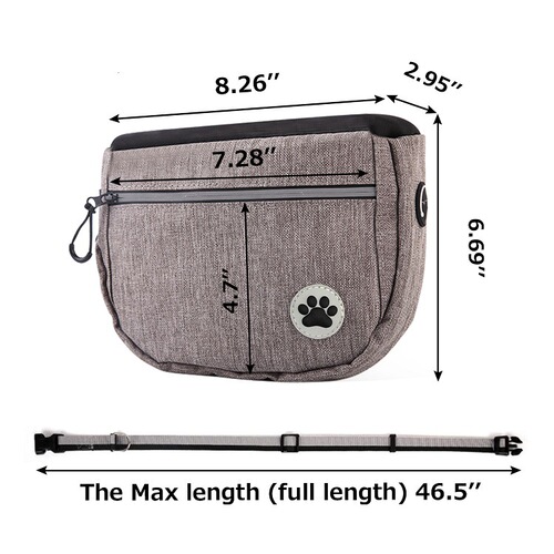 Cross-border new dog bag, outdoor pet waist bag, multi-functional dog snack bag, Oxford cloth dog training bag, pet training bag