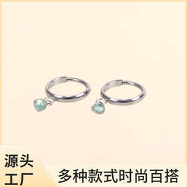 欧美热卖G23钛合金耳钉轻奢设计感百搭简约气质圆形几何珍珠耳环