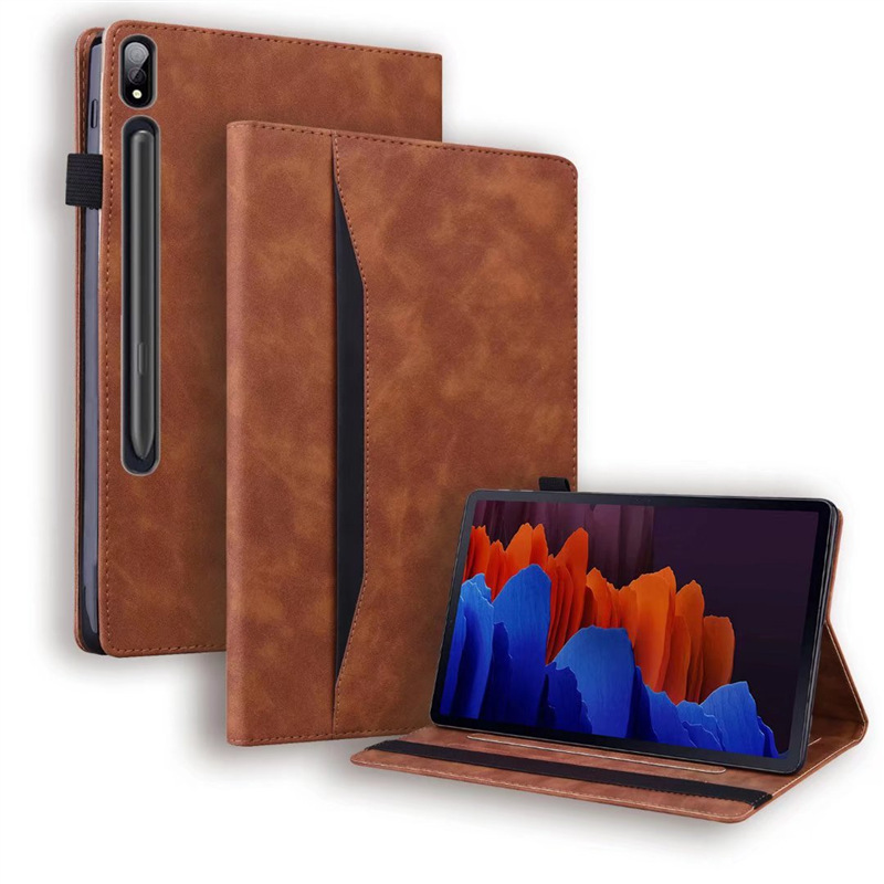 Suitable for Lenovo Tab P12 Pro Flat Protective Case Frosted Card Holder Small New Pad Pro Leather Case Suitable for Lenovo Tab P12 Pro Flat Protective Case Frosted Card Holder Small New Pad Pro Leather Case