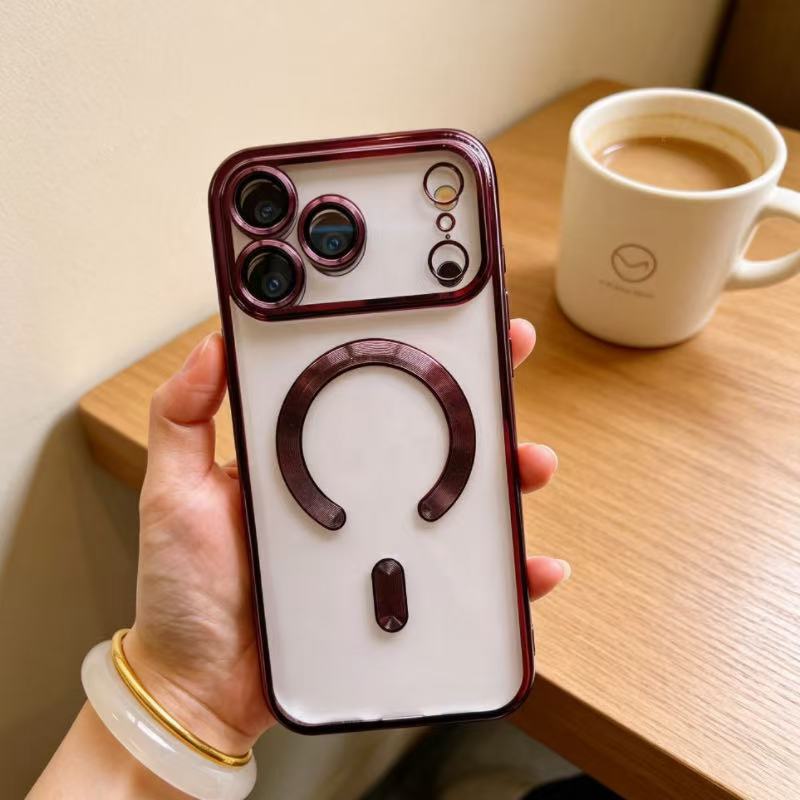 Iphone18 Magnetic Phone Case Is Suitable for Apple 17/16 Promax Electroplated Transparent Anti-Fall Phone Case Iphone18 Magnetic Phone Case Is Suitable for Apple 17/16 Promax Electroplated Transparent Anti-Fall Phone Case