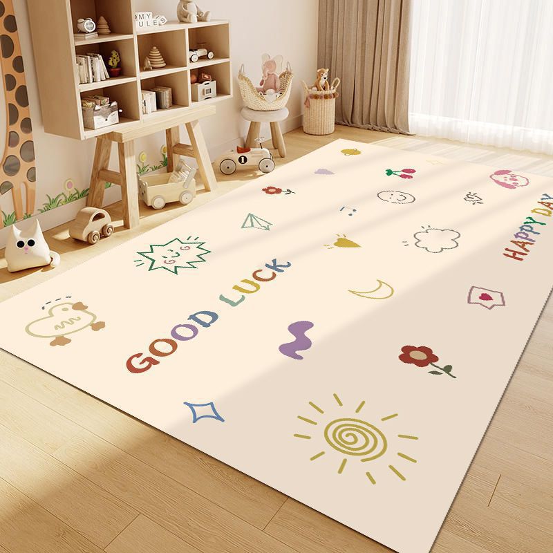 Crystal Velvet Cartoon Animation Living Room Bedroom Carpet Home Crawling Mat Sofa Floor Mat Bedside Blanket Balcony Floor Mat