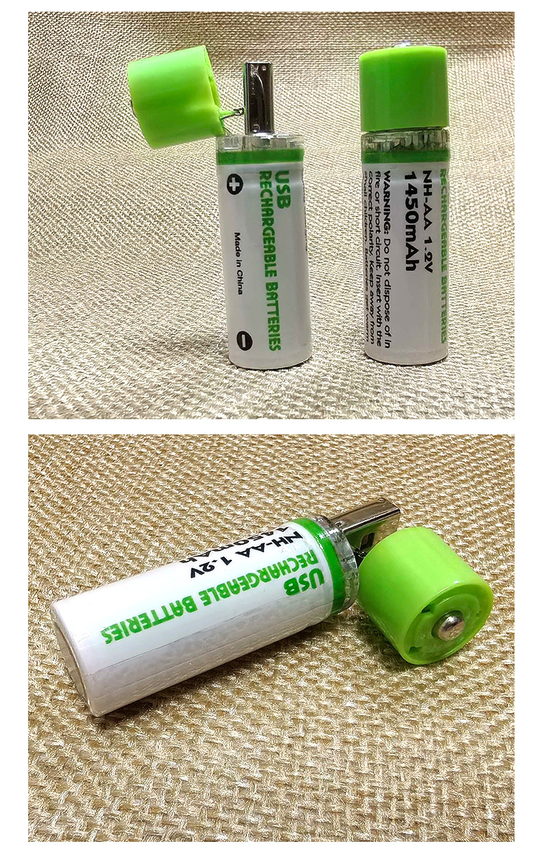 Wholesale USB Rechargeable Battery No. 5 No. 7 Fast Charge 1.2V Smart Lock Toy Remote Control Battery Drop Shipping