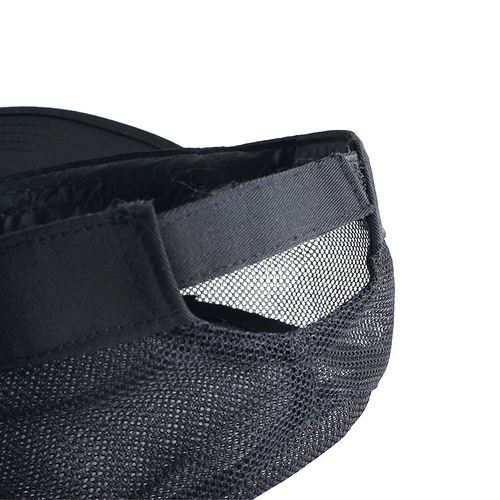 Factory Security Hat Security Caps Mesh Hat Half Mesh Hat Casual Hat Summer Adjustable Training Hat Sun Protection Outdoor Men Black