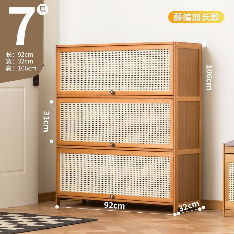 Fábrica directa puerta doméstica almacenamiento interior de gran capacidad ahorrar espacio gabinete de zapatos simple a prueba de polvo dormitorio de alquiler de vivienda