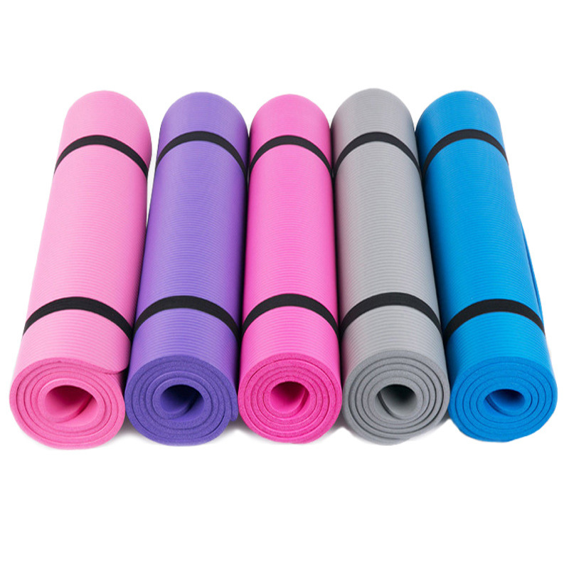 10mm Thickened And Lengthened Nbr Yoga Mat Multifunctional Tasteless Yoga Mat Sports Fitness Mat Direct Sale