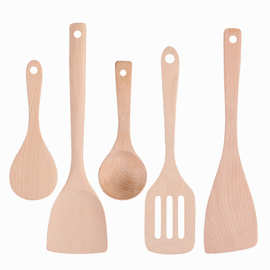 炒菜木铲子榉木无漆木铲木勺烹饪厨具不粘锅锅铲长柄汤勺全套定制