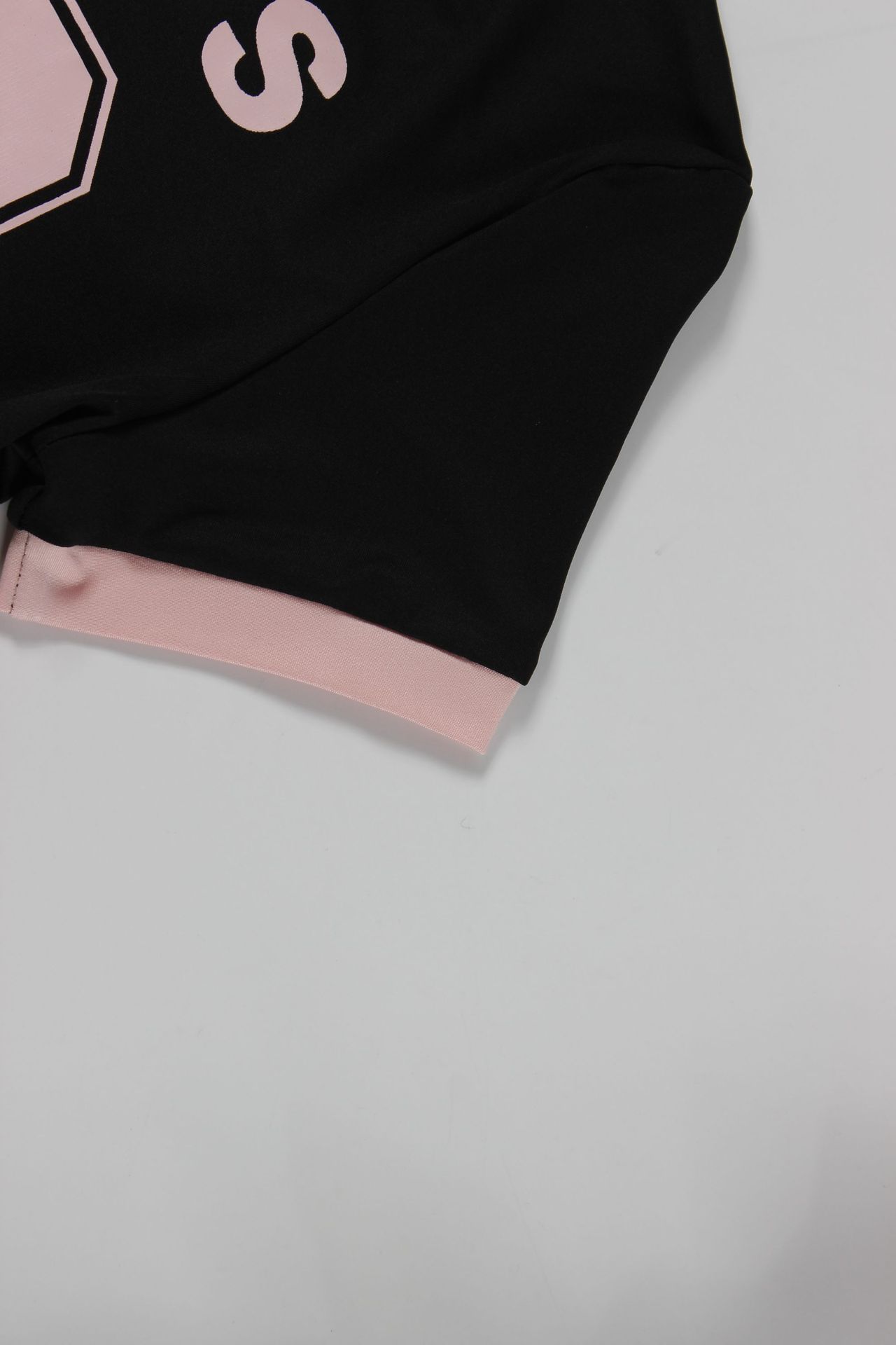 Summer Popular Sports Elastic Letter Graphic Printed Street T shirt Shorts Set Women