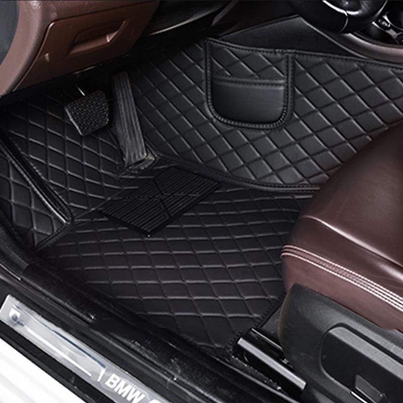 Car floor mat, main cab, single piece, double-layer wire ring, fully surrounds the front and passenger seats, and the rear special floor mat is large