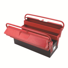 力易得冷轧钢板4翻式手提金属工具箱19寸E8145