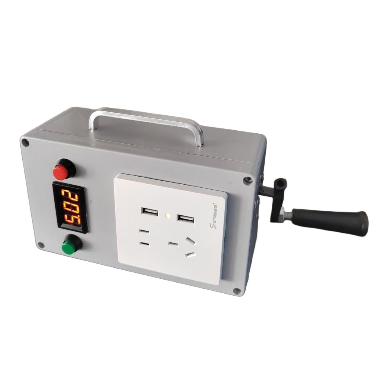 Generador de manivela fuente de alimentación al aire libre 220V 150 vatios iluminación de campamento al aire libre banco de energía portátil fuente de alimentación de emergencia