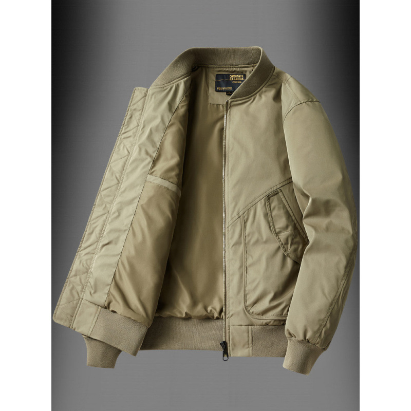 Crock Jacket Men's Autumn and Winter Collar American Retro Bomber Jacket Men's Trendy Casual Loose Baseball Suit Crock Jacket Men's Autumn and Winter Collar American Retro Bomber Jacket Men's Trendy Casual Loose Baseball Suit