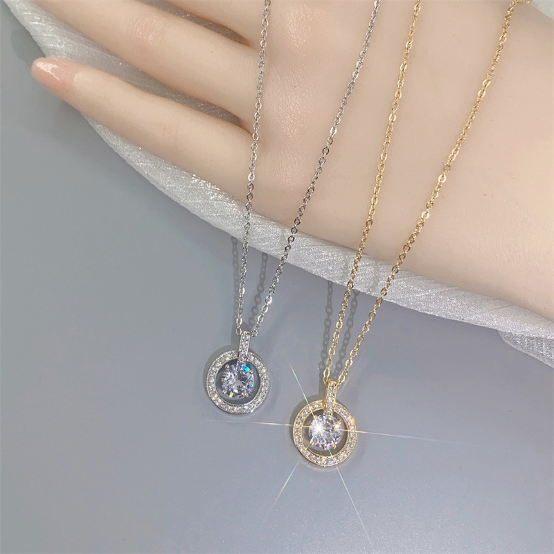 11g Weight 0.03µm-0.05µm Gold Plating Thickness PVD Coated Gold Plating Process Real Gold Plated Plating Material PVD Coated Real Gold Plated Geometric Stainless Steel Simple Style Waterproof Non Tarnish Pendant Necklace