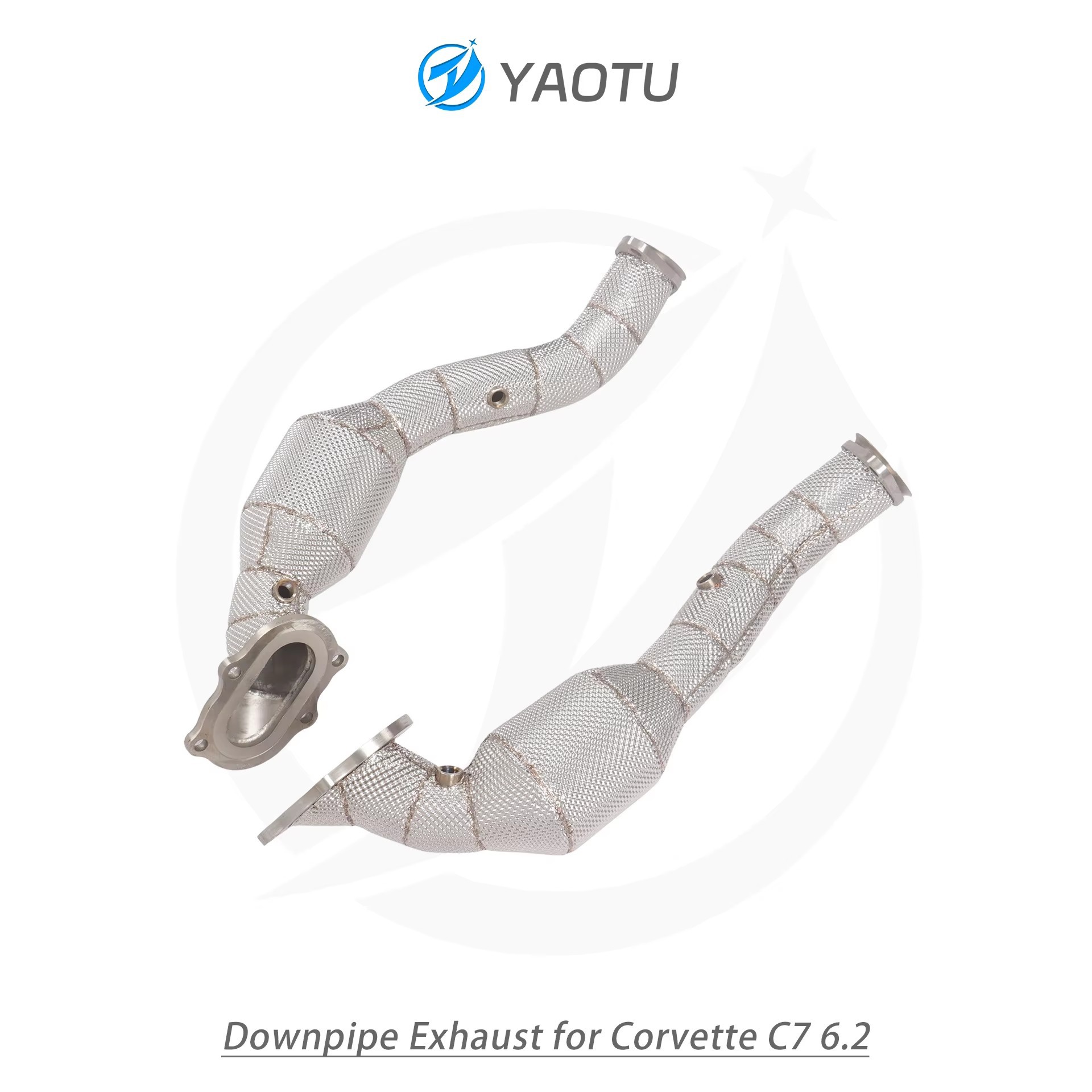 Suitable for Chevrolet Corvette C7 6.2L downpipe with catalytic converter and insulation material