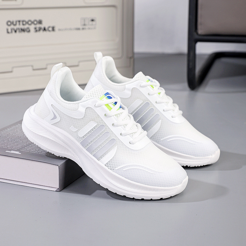 Hombres y mujeres de tres barras zapatillas deportivas casuales nuevas redes transpirables de moda con zapatillas para correr estudiantes