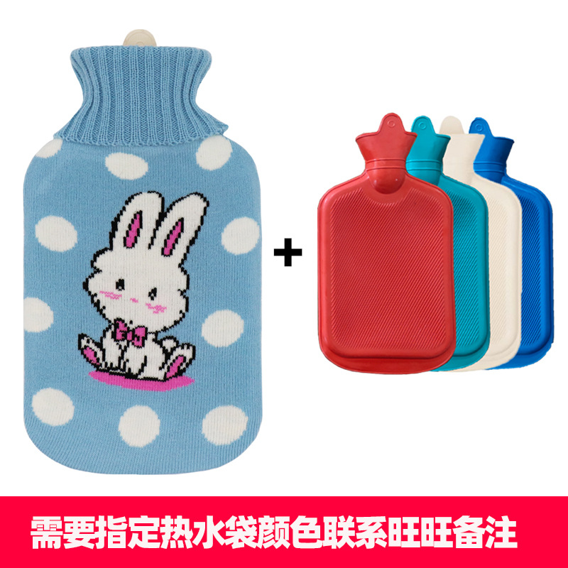 정상적인 고무 중간 파란색 바닥 점 토끼 세트