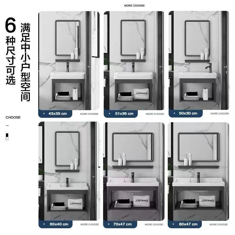 Balcón pequeño lavabo inodoro mesa de lavado piscina simple apartamento pequeño conjunto de armario de lavabo montado en la pared para el hogar
