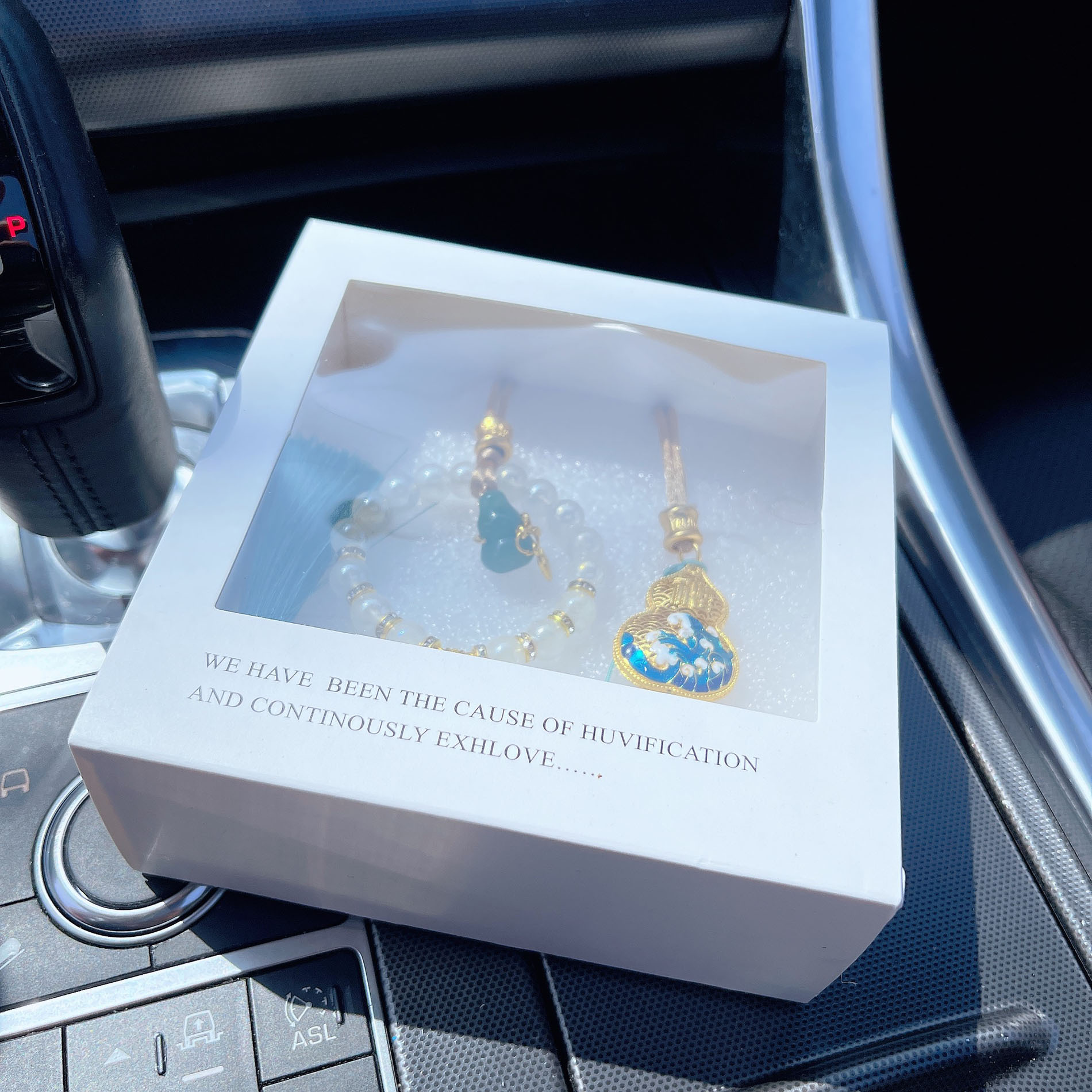 [Fu He Lu] Guofeng Hulu Car Pendant Tassel Car Rearview Mirror Pendant for Ping An Car