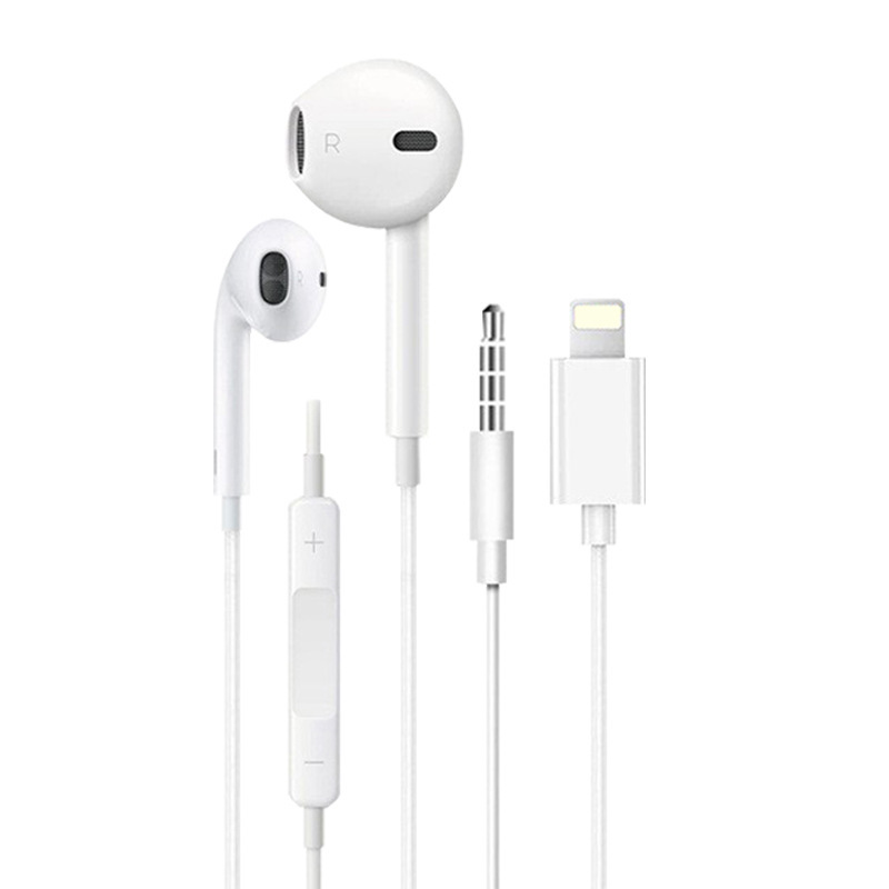 跨境重低音入耳式线控3.5耳机适用于iphone苹果原装有线耳机|undefined