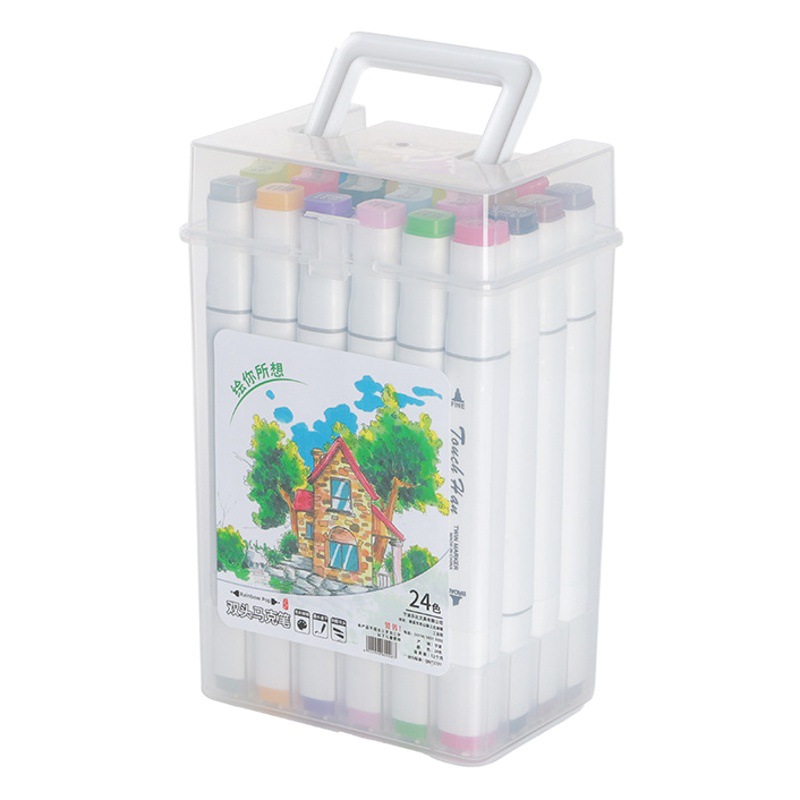 Aceite de doble cabeza marcador pintura color doble cabeza marcador traje estudiante color pluma niños cepillo