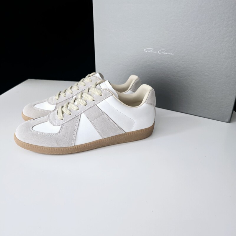 2025 German Training Shoes, Genuine Leather, Thick-Soled Women's Sports Casual Sneakers, Trendy on Instagram, Breathable for Summer, Women's Style