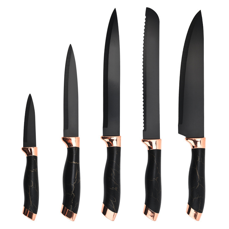 Ventas directas de acero inoxidable conjunto de herramientas de cocina doméstica lujoso conjunto completo de cuchillos de cocina cuchillo de cocina