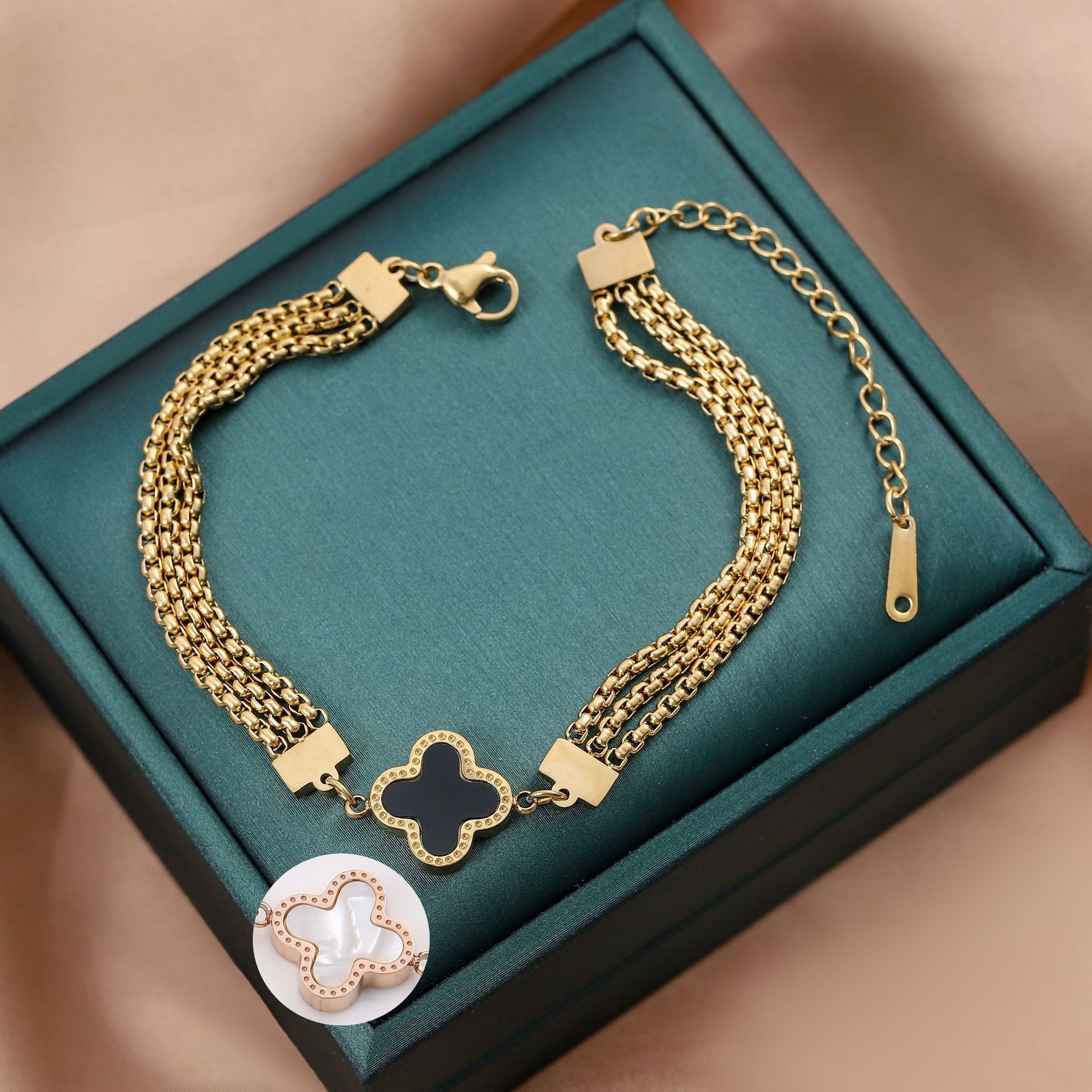 Joyas transfronterizas europeas y estadounidenses, brazaletes de acero de titanio de estilo bohemio coreano, brazaletes de acero de titanio no se desvanecen joyas para mujeres