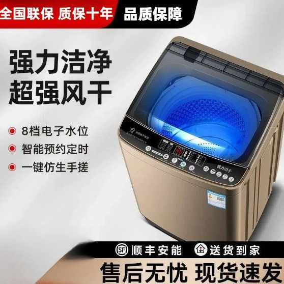 Fully Automatic Washing Machine Small 10kg Household Small Washing Machine Large Capacity Pulsator Rental Dry Cleaning and Stripping Integrated