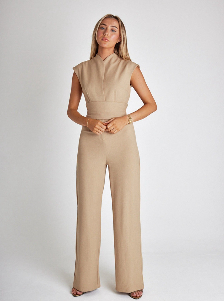Summer Season Women's Gender Women's Streetwear Sport Style Solid Color Polyester Tracksuit Bodysuits Jumpsuits