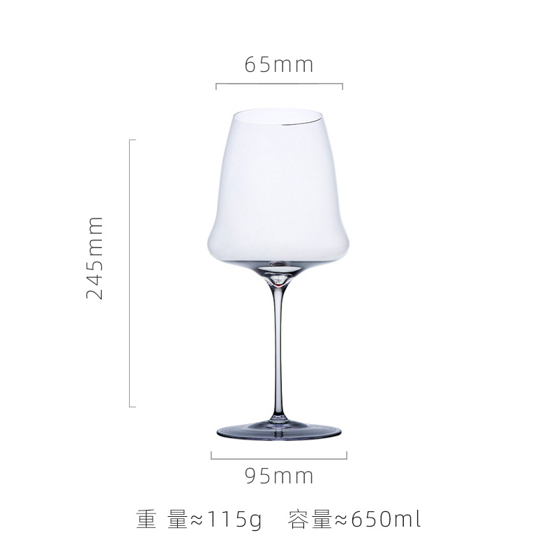 Transparent wineglass