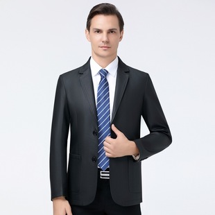 Brand High-end Spring and Autumn New Middle-aged Sheepskin Genuine Leather Suit Men's Business Suit Jacket
