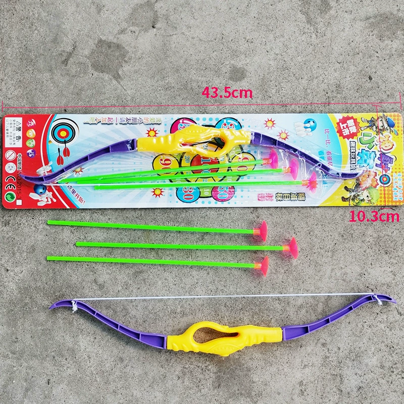Bow and Arrow Set Su, children's plastic suction-cup arrows, 43.5 cm, 3 soft-head arrows