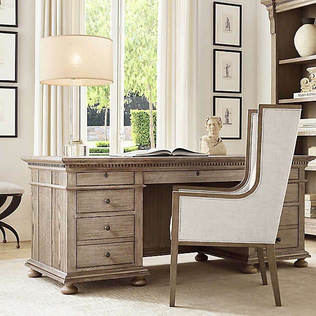 American rural retro old oak desk French simple desk European -style…