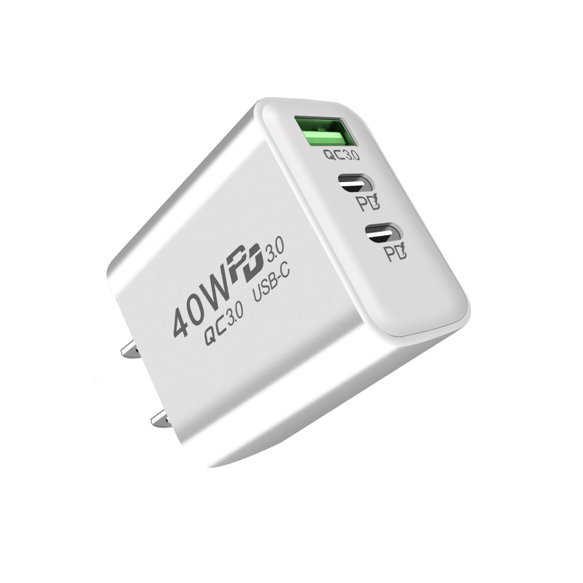 El modelo privado dual 2.4A del PD + 1USB para Apple/el cargador TYPE-C 12W del teléfono móvil de Android ayuna cargador de viaje de la carga