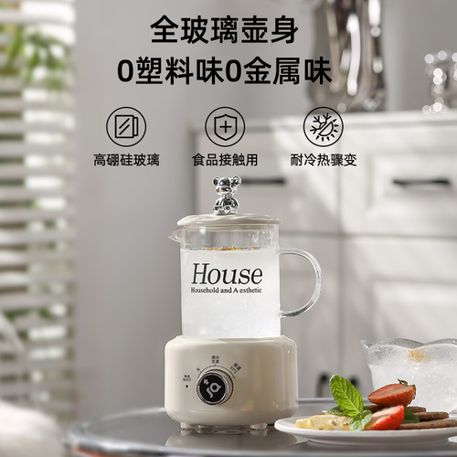 Health Pot Small Office Multifunctional Home Mini Tea Kettle Flower Tea Pot Cooker Cup Gift Box Festival Gift Little