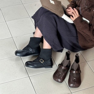 Autumn 2024 new women's children's fashion knitted short boots Korean princess soft bottom boots children's shoes wholesale