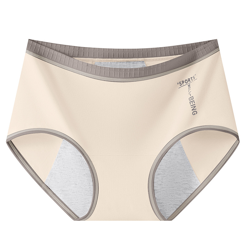 Niña, fresca, a prueba de fugas, tía, pantalones fisios de algodón más largos y ensanchados, pantalones de cintura media de algodón antibacterianos 9A