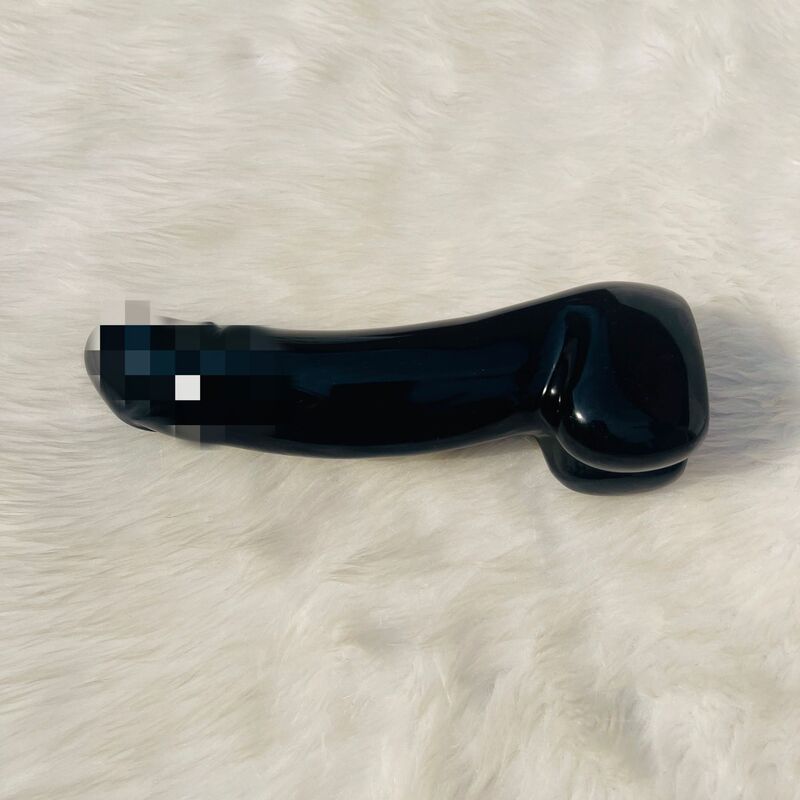 天然水晶黑曜石水晶按摩棒摆件 图 7