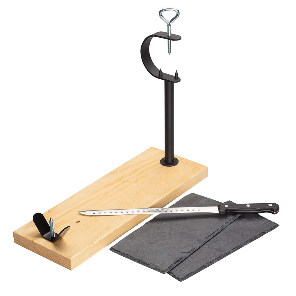 Soporte de exhibición de jamón Barma con cortador de jamón y Palo de afilado y conjunto de jamón