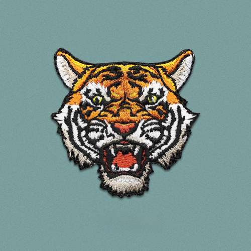 Lion, wolf, bear, wild boar, tiger small size adhesive patch for DIY mending holes in down jackets, decorative back adhesive sticker