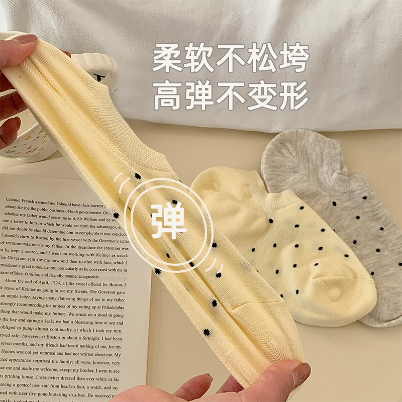 Calcetines de barco calcetines invisibles calcetines de verano damas al por mayor calcetines de algodón sólido no se caen talón delgado boca ligera calcetines de mujer