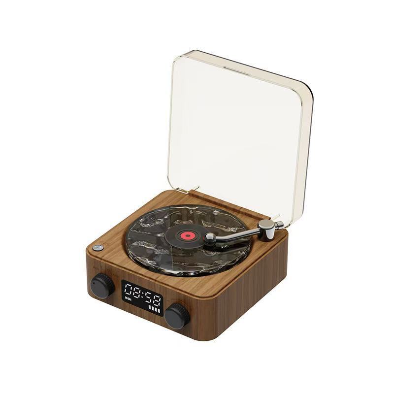 KAWOO開物クロスボーダー聴海レトロ白騒音bluetoothスピーカー無線小型高音質黒ゴムレコード機|undefined