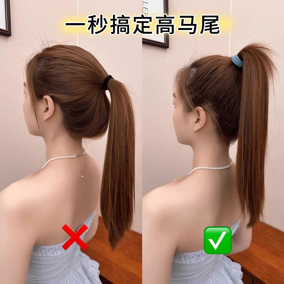 Cauda de caballo alta no colapsar cuerda de cabeza sensación de piel máscara toalla anillo de cabello correa de cabello de mujer de alta elasticidad cuerda de cabello de cabeza duradera