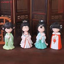 公主石膏娃娃涂色白胚批发小号立体迷你涂鸦陶瓷石豪娃娃彩绘公仔