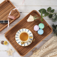 仿藤篮面包水果篮托盘塑料编织篮茶几桌面收纳筐浴室化妆品杂物筐