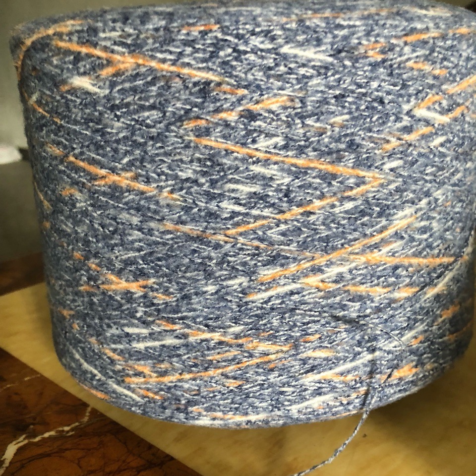 10S/1法国绒 磨毛纱 色纺夹花绒纱 夹花拉毛纱 厂家直销 现货供应