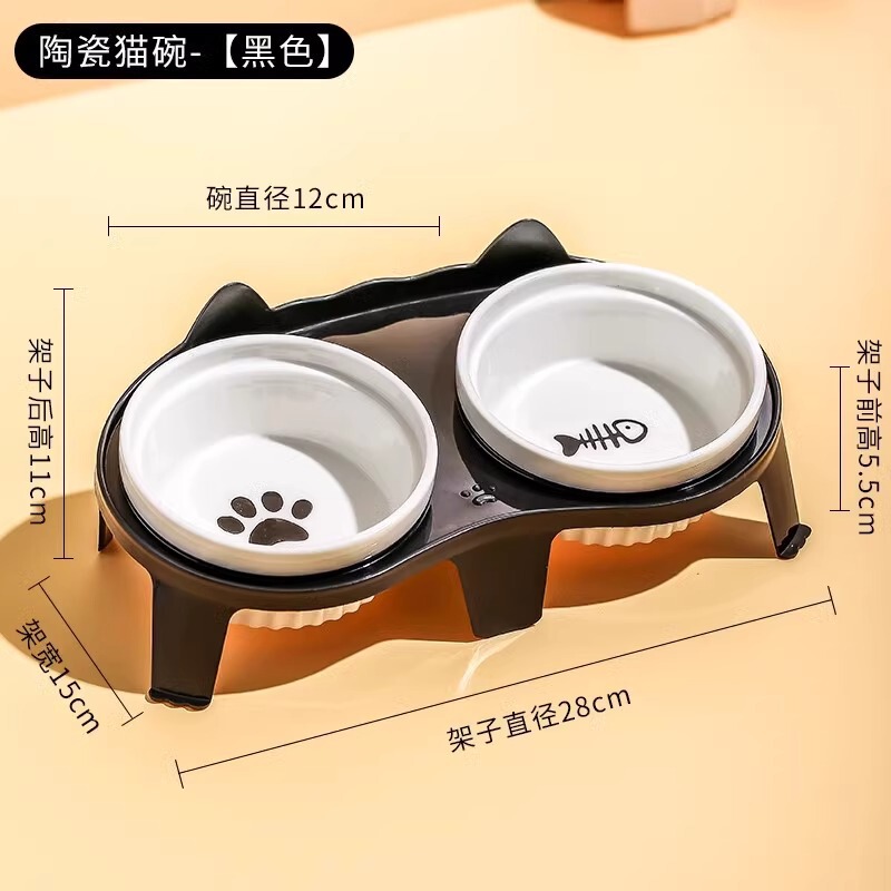 猫碗狗碗狗盆双碗自动饮水喂食双碗蓄水碗中小型犬食盆猫碗|undefined