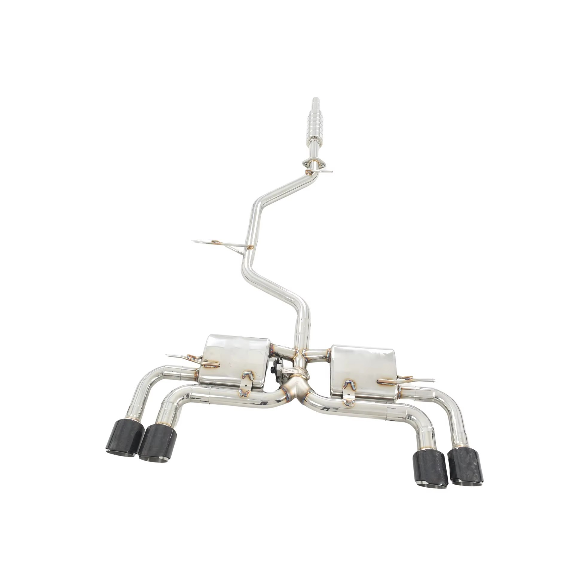 Suitable for Volkswagen Golf 7/7.5 (1.4T) stainless steel cat-back exhaust system with valve and silencer